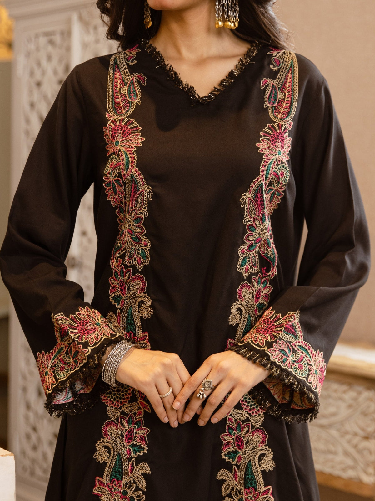 Karen Dusk Embroidery Cotton Co-Ord Set