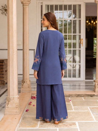 Karen Spaceblue Embroidery Cotton Co-Ord Set