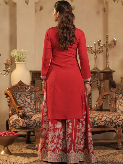 Dhiyona IE Women Floral Printed Kurta with Palazzo & Dupatta