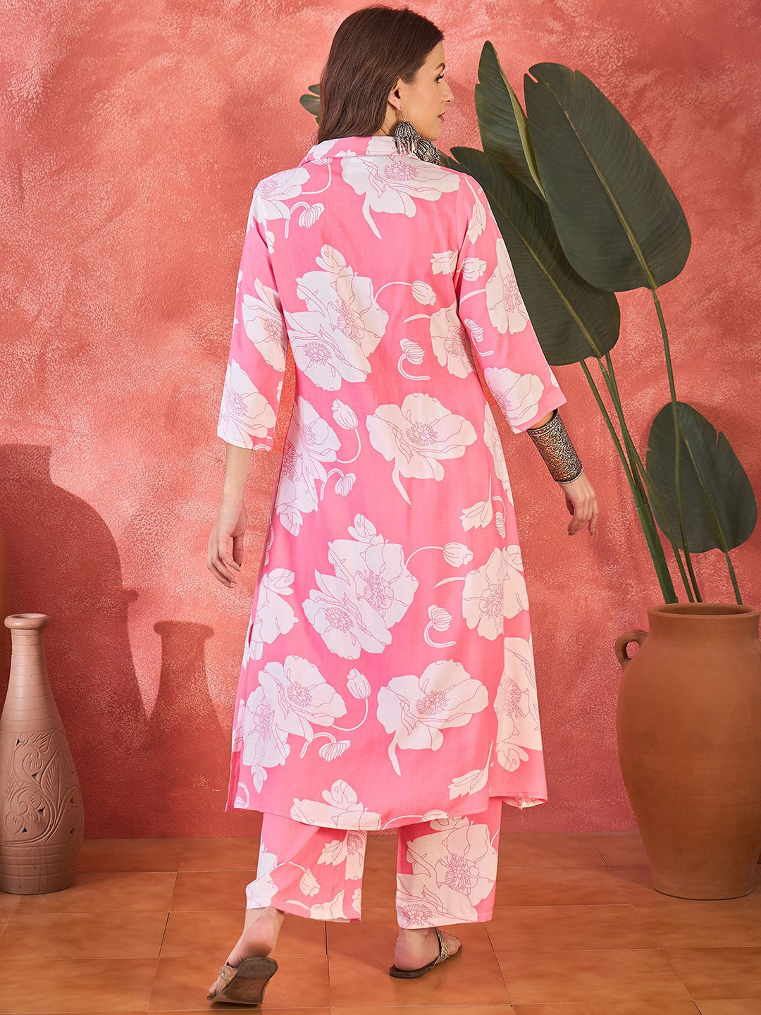 Women Floral Printed Kurta with Palazzo