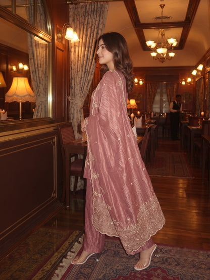 Kimaya Blush Full Handwork Suit Set