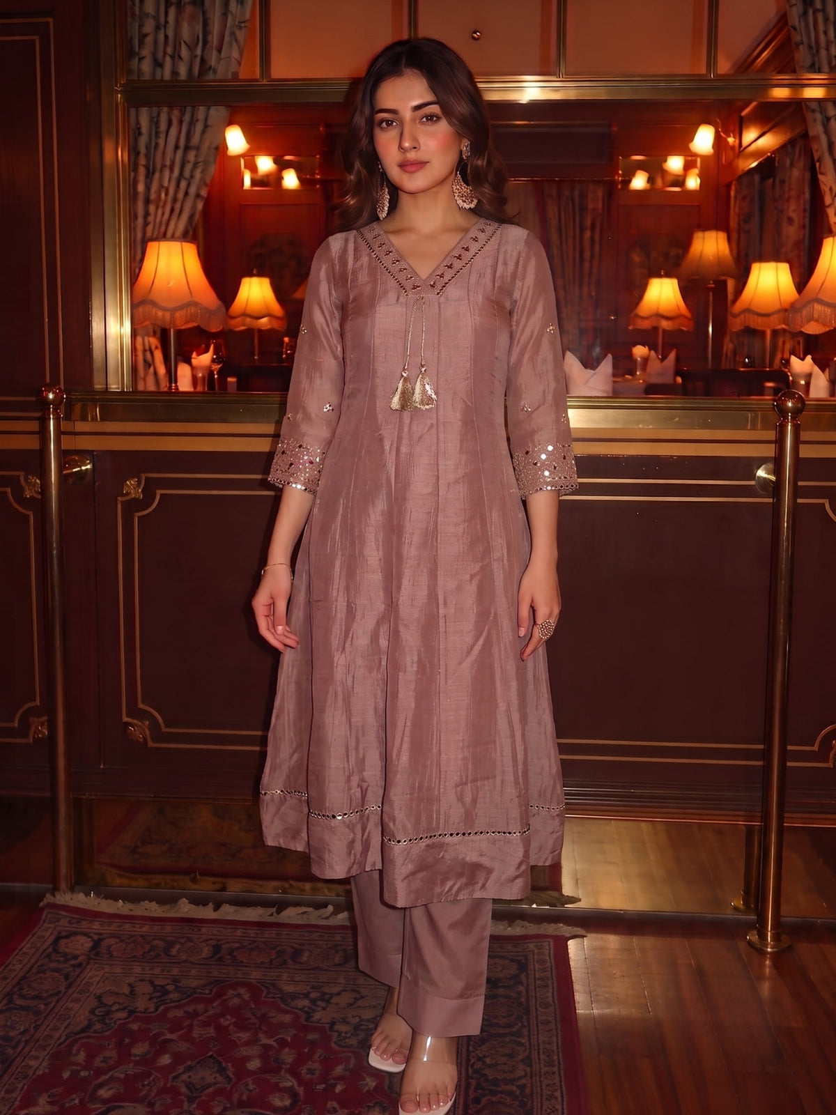 Kimaya Coral Work Festive Anarkali Suit Set