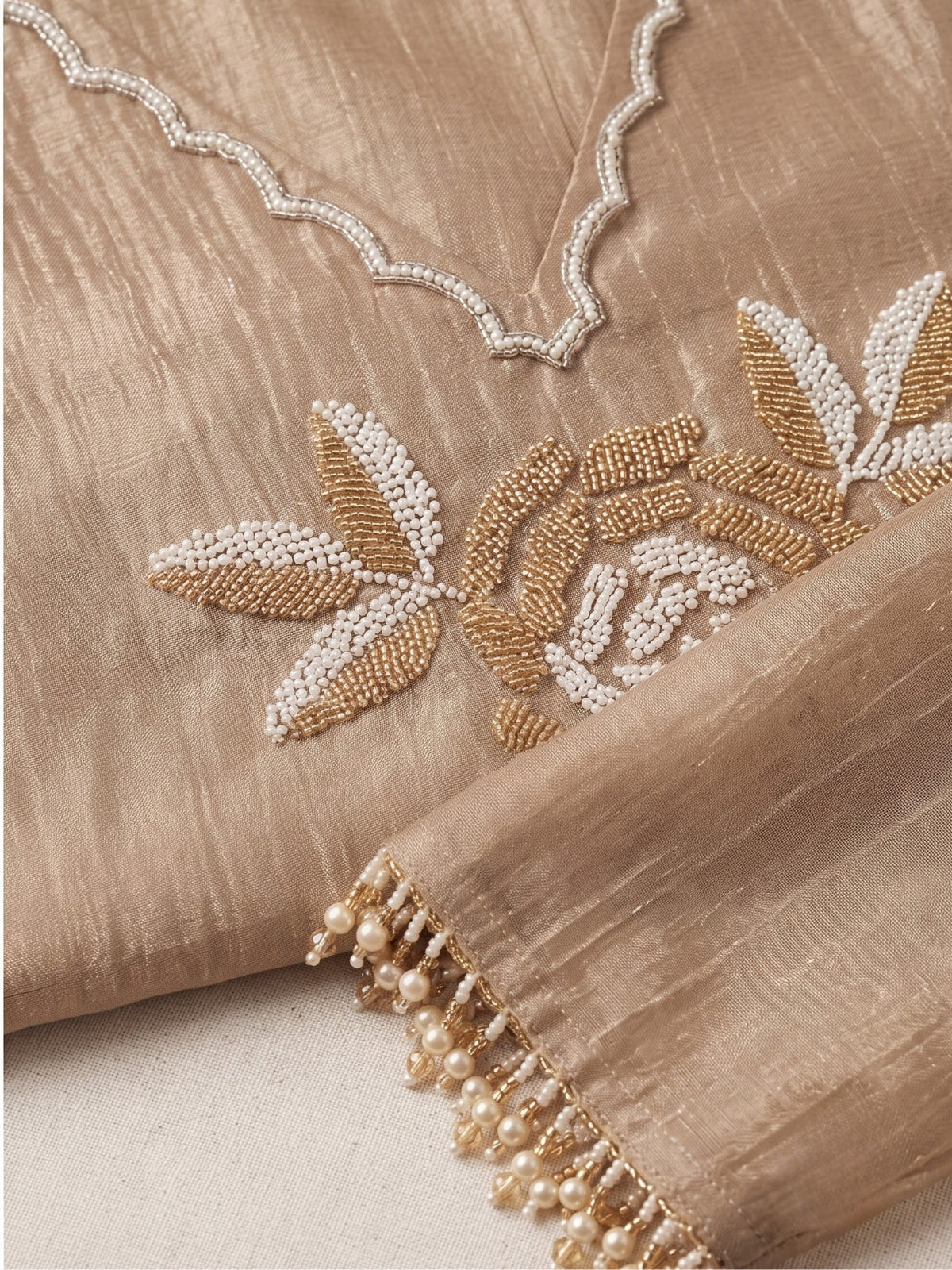 Kimaya Salmon Full Handwork Suit Set