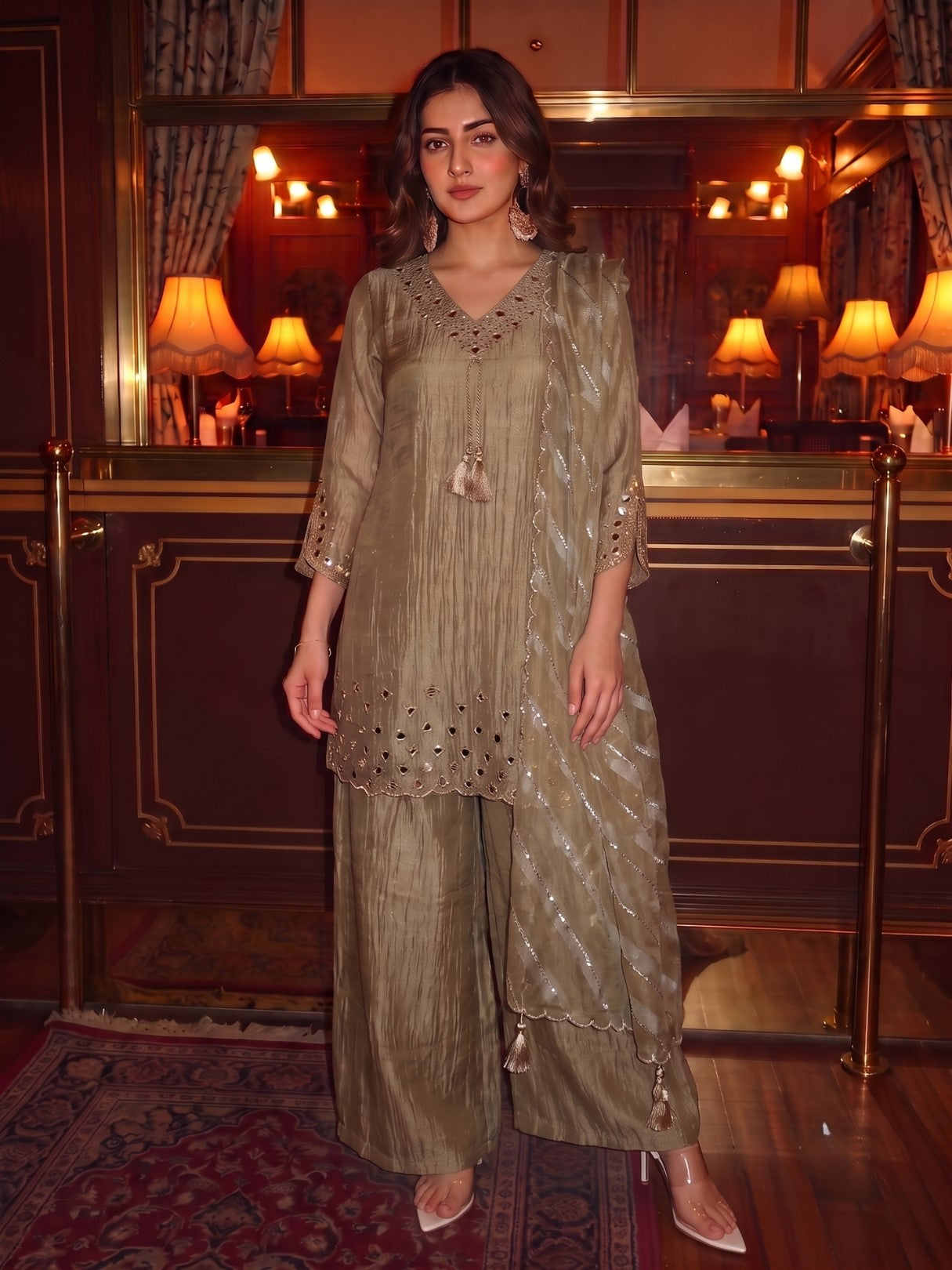 Kimaya Sylvan Handwork Suit Set