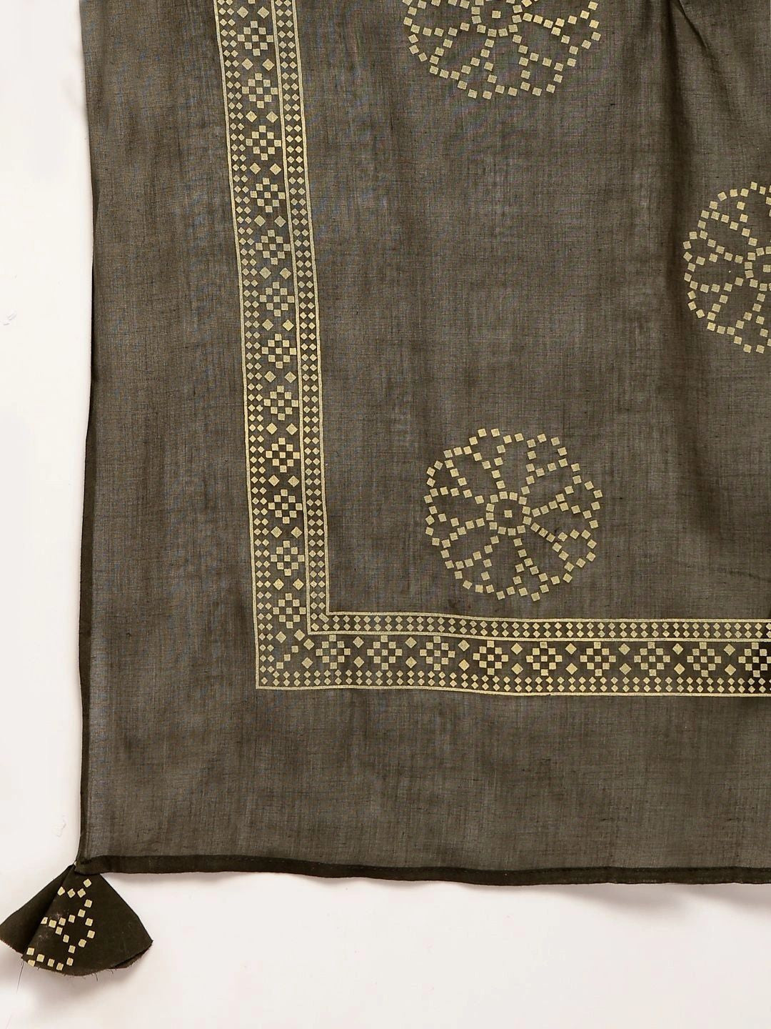 Women Bandhani Printed Regular Kurta with Palazzos & With Dupatta
