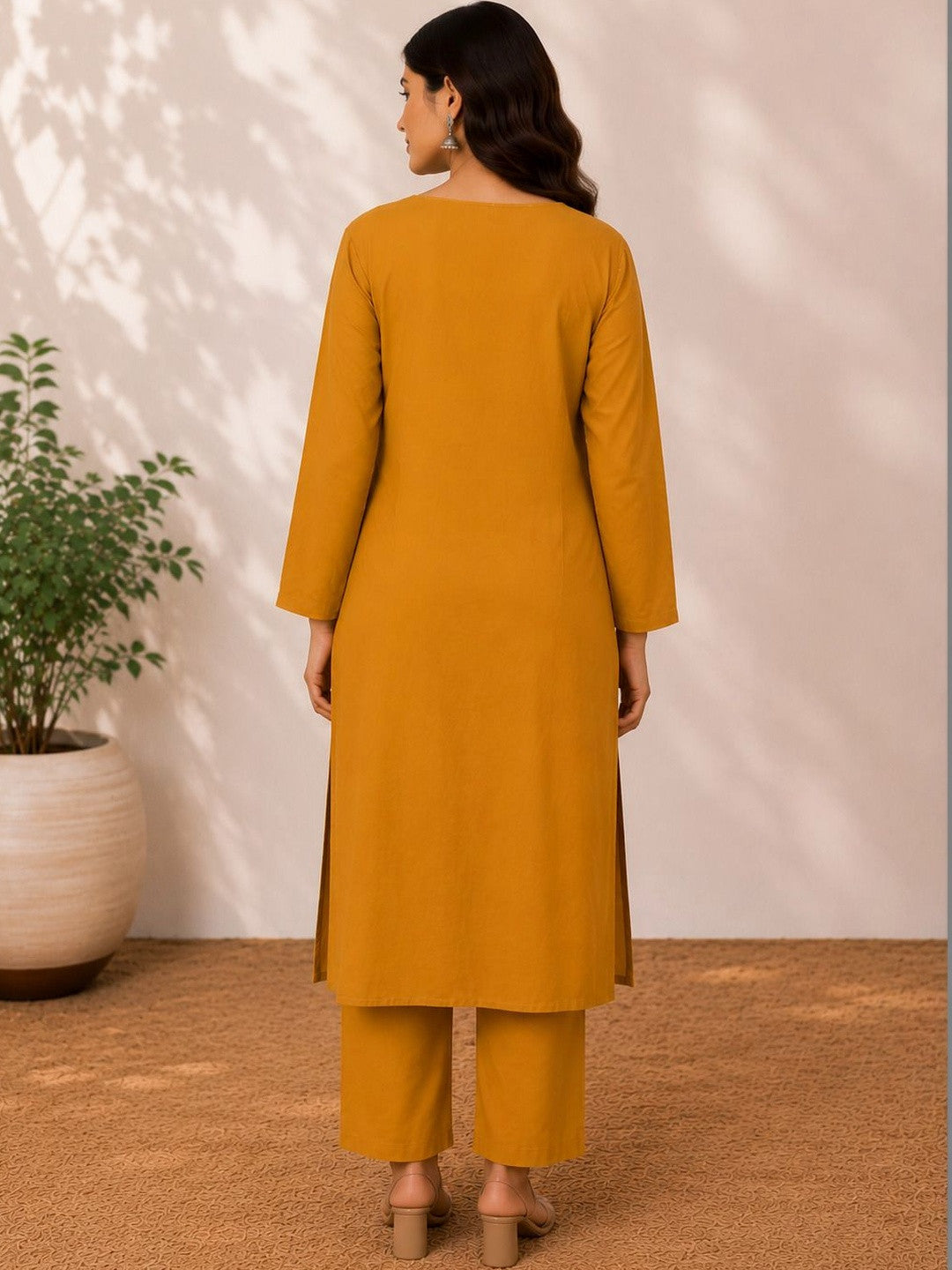 Women Ethnic Motifs Printed Regular Pure Cotton Kurta with Trousers & With Dupatta