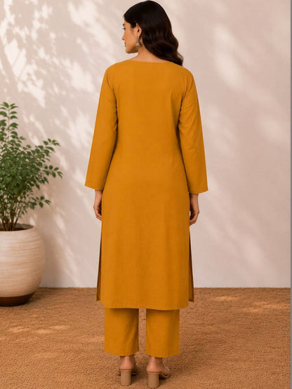 Women Ethnic Motifs Printed Regular Pure Cotton Kurta with Trousers & With Dupatta