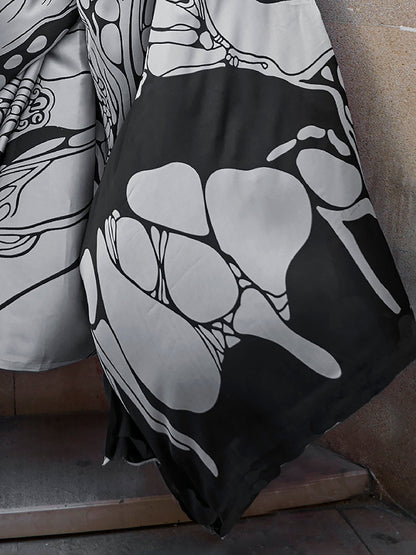 Women's Crepe Grey Digital Print Designer Saree With Blouse Piece