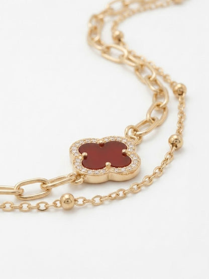 Dhiyona Women Artrificial Stones Gold Plated Rakhi With Roli Chawal Chandan Mishri