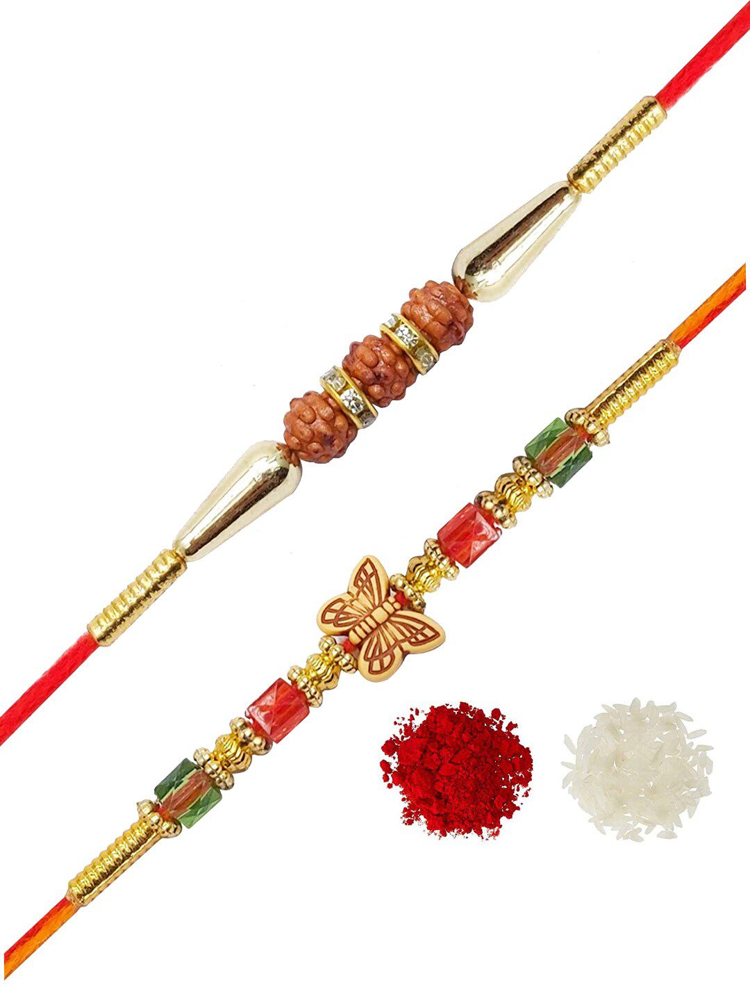 Dhiyona Unisex Set Of 2 Thread Rakhi