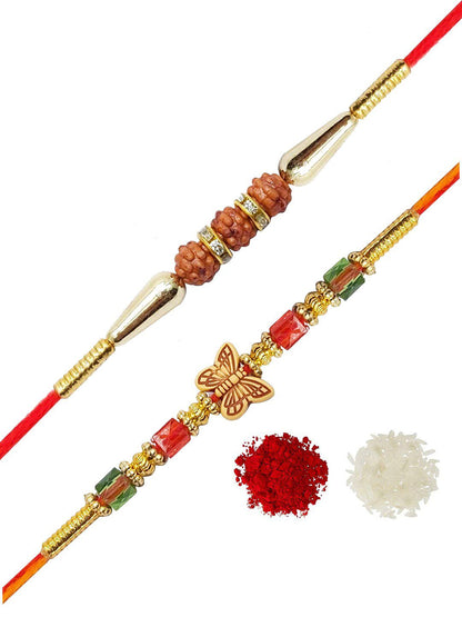 Dhiyona Unisex Set Of 2 Thread Rakhi