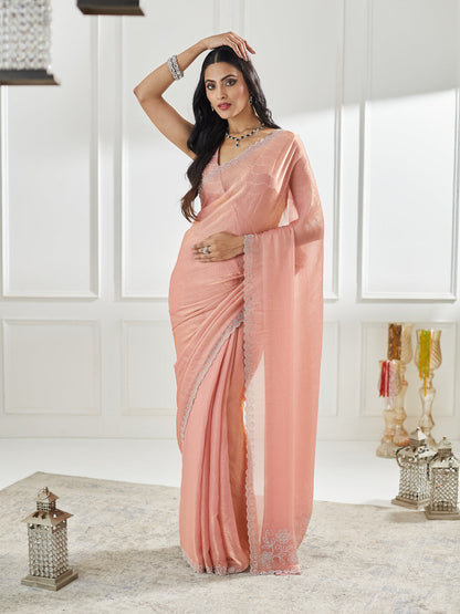 Dhiyona KS Women's Beads and Stones Silk Blend Saree