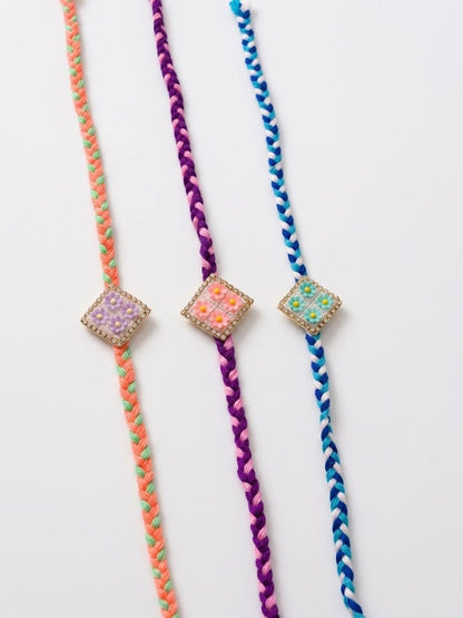Dhiyona Set Of 3 Multicolor Ad Thread Rakhi With Roli Chawal Chandan Mishri