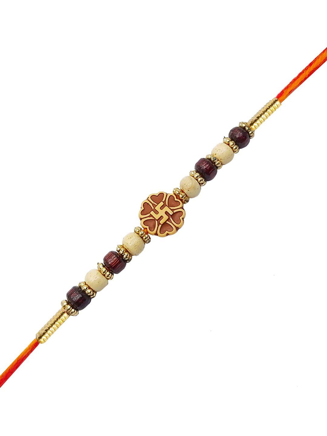 Dhiyona Unisex Set Of 2 Beaded Thread Rakhi