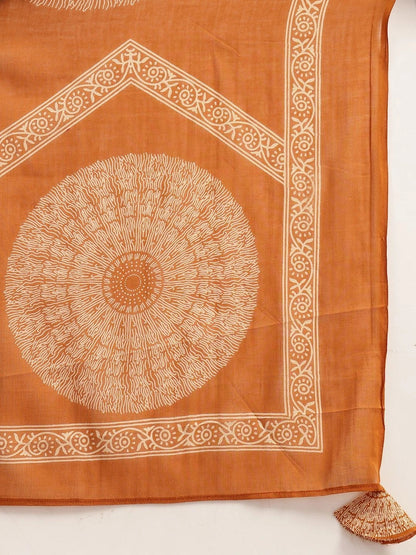 Women Printed Regular Kurta with Palazzos & With Dupatta
