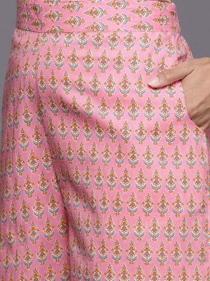 Women Floral Printed Tiered Kurta with Palazzos & With Dupatta