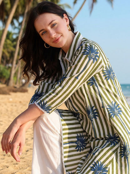 Women Printed Regular Pure Cotton Kurta with Trousers