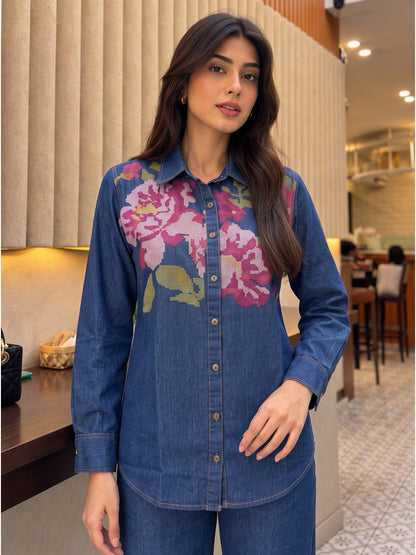 Lipi Univ Embroidery Denim Co-Ord Set