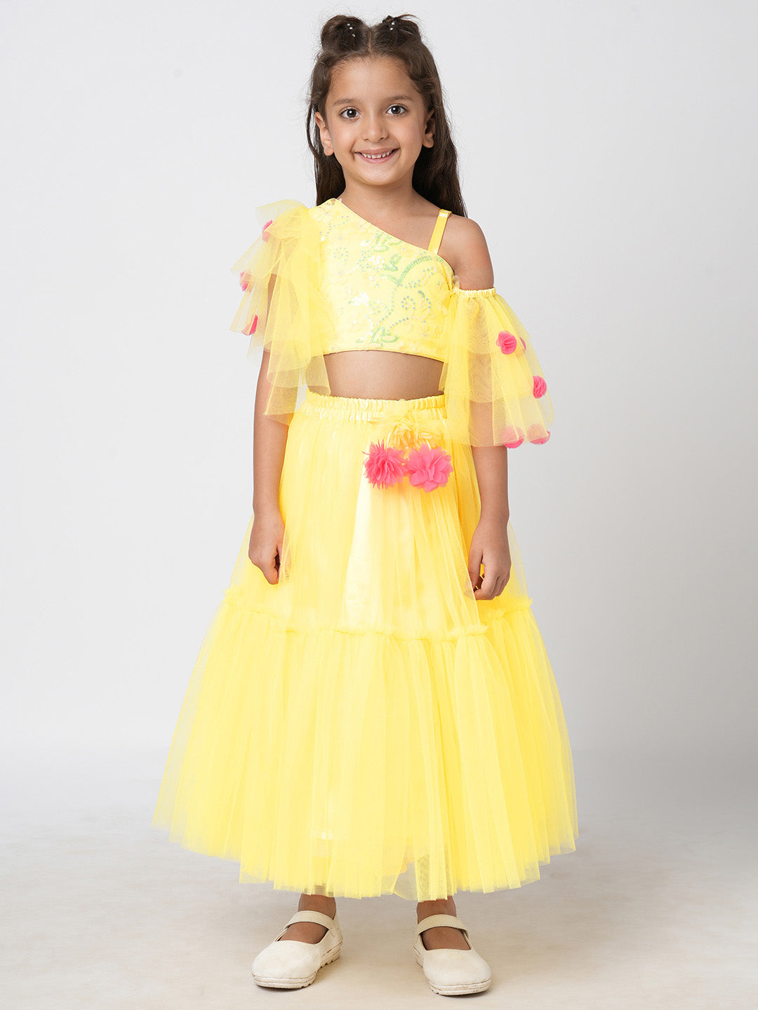 Girls embroidered choli with ghaghra set