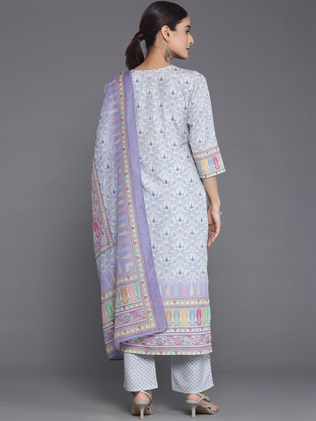 Women Ethnic Motifs Printed Regular Kurta with Trousers & With Dupatta