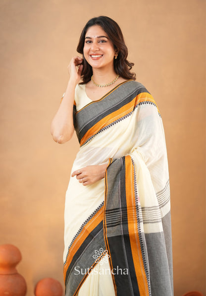 Dhiyona SS Sutisancha Handwoven Bliss Bengal Cotton Saree