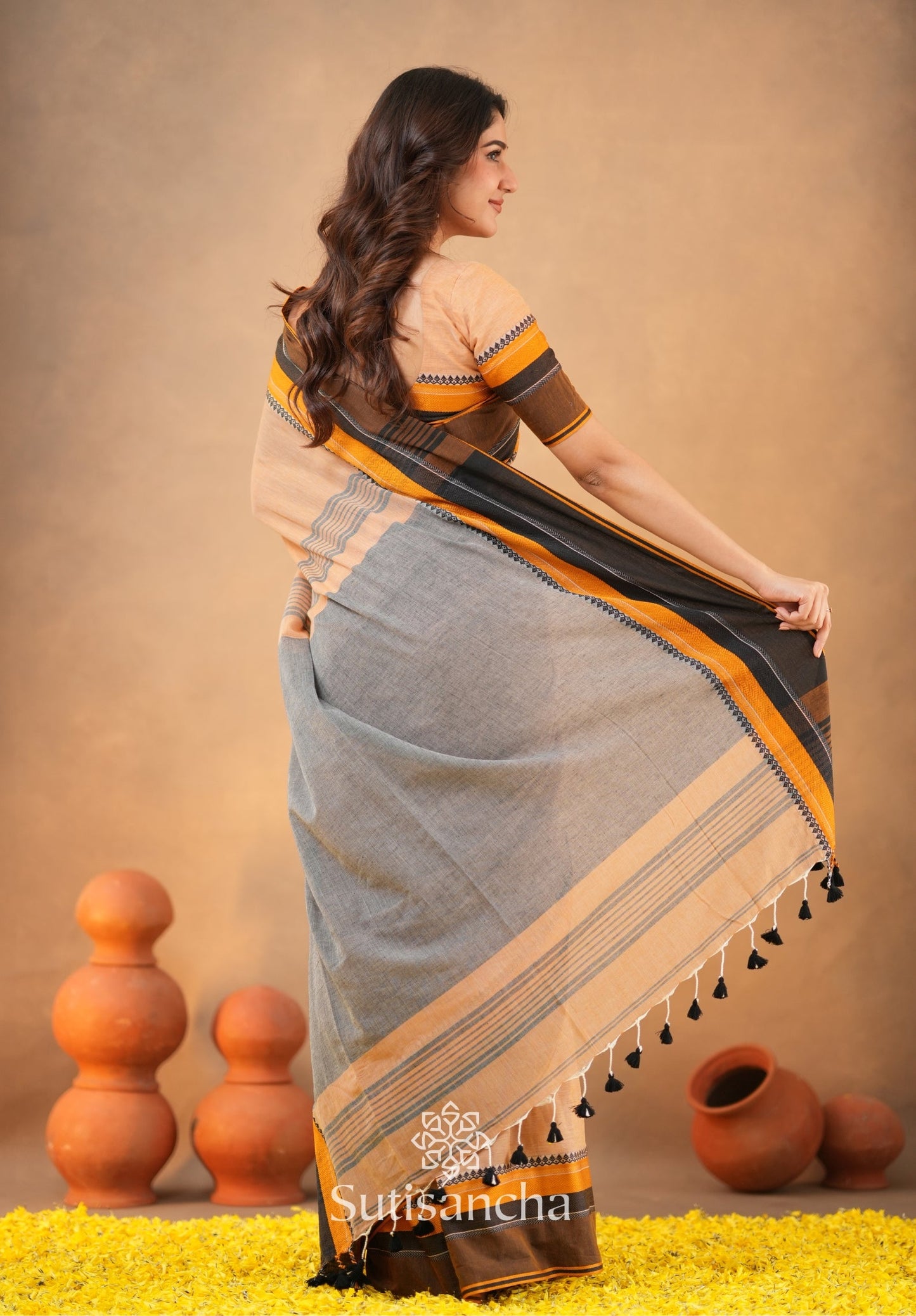Dhiyona SS Sutisancha Handwoven Bliss Bengal Cotton Saree