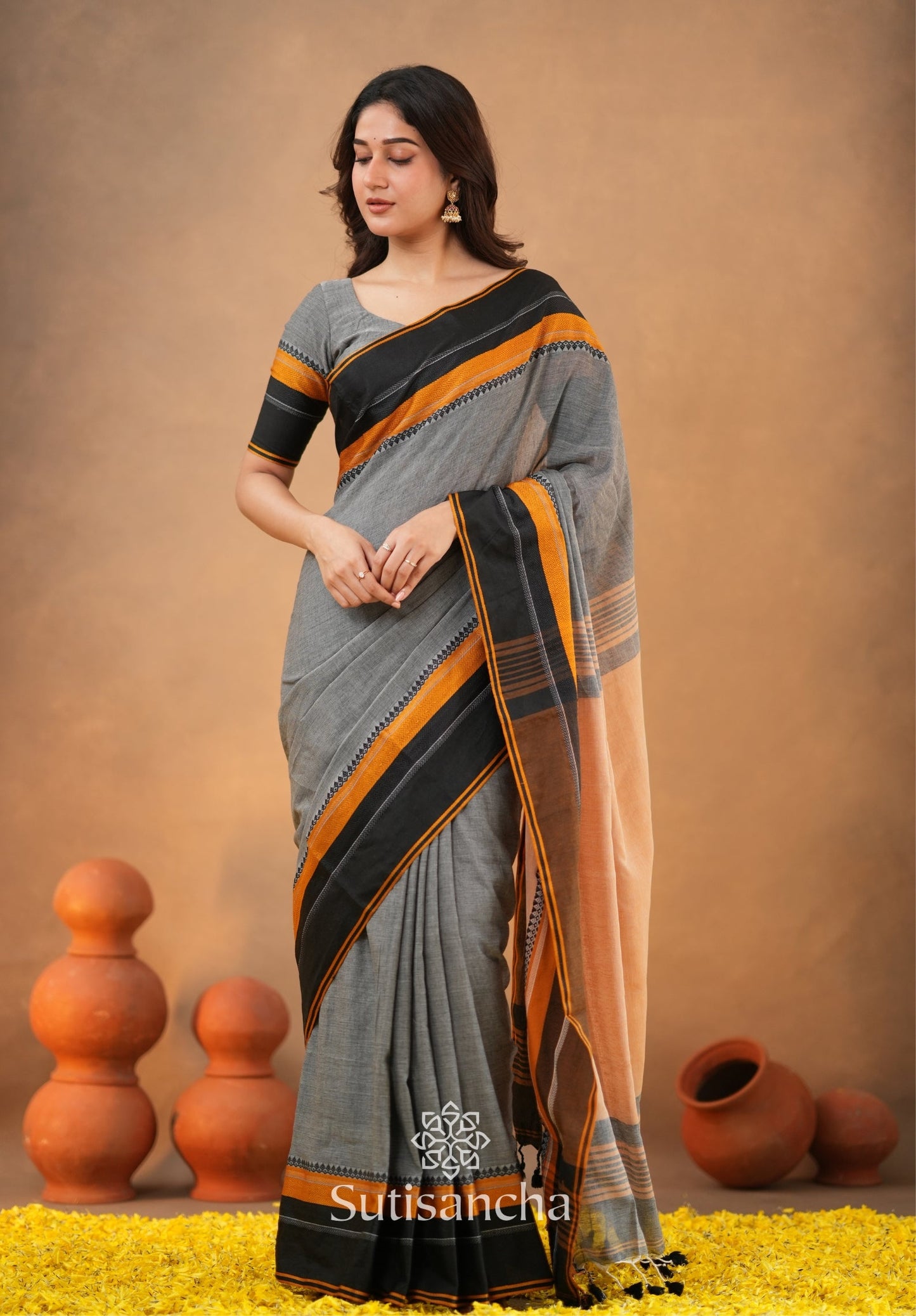 Dhiyona SS Sutisancha Handwoven Bliss Bengal Cotton Saree