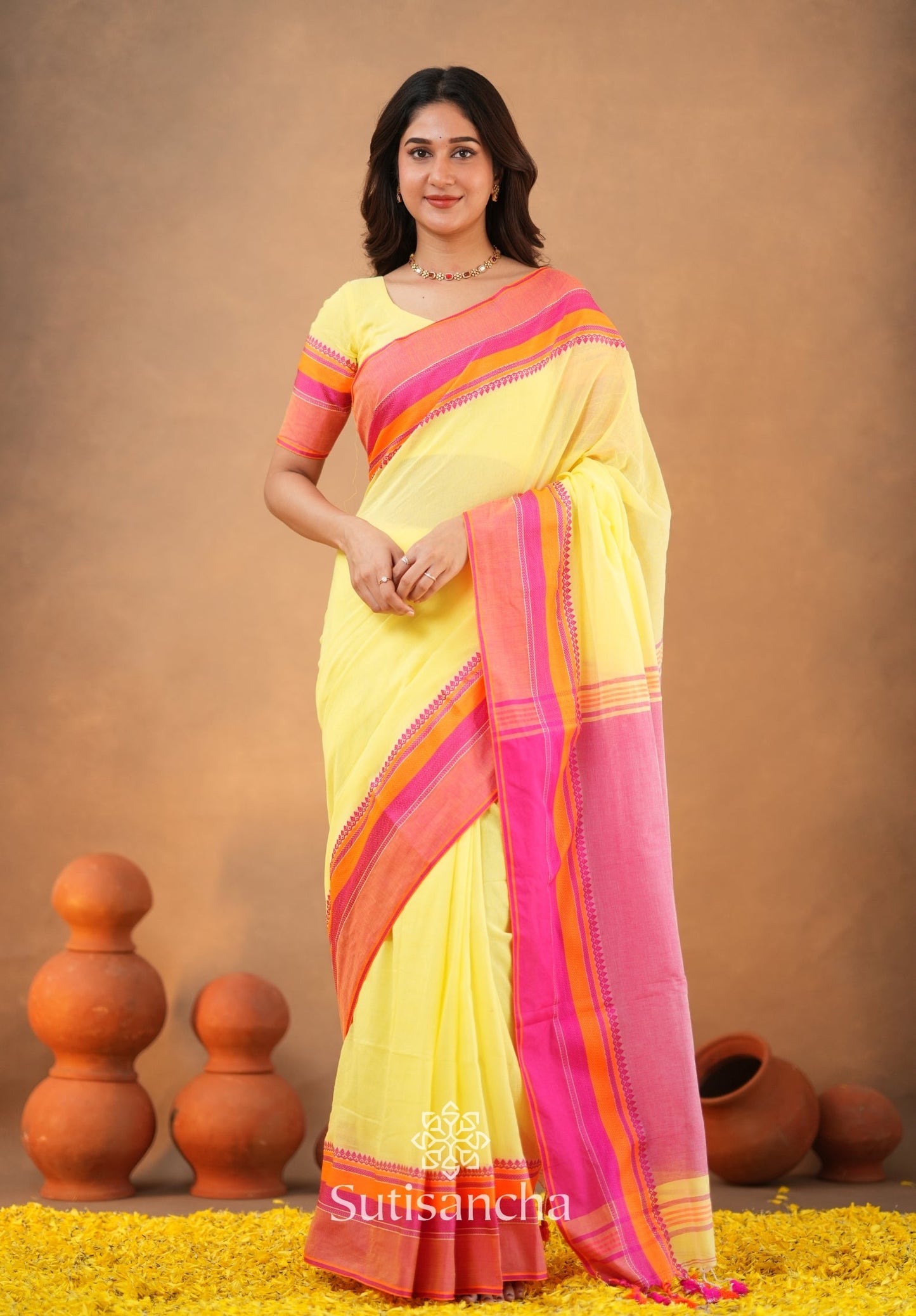 Dhiyona SS Sutisancha Handwoven Bliss Bengal Cotton Saree
