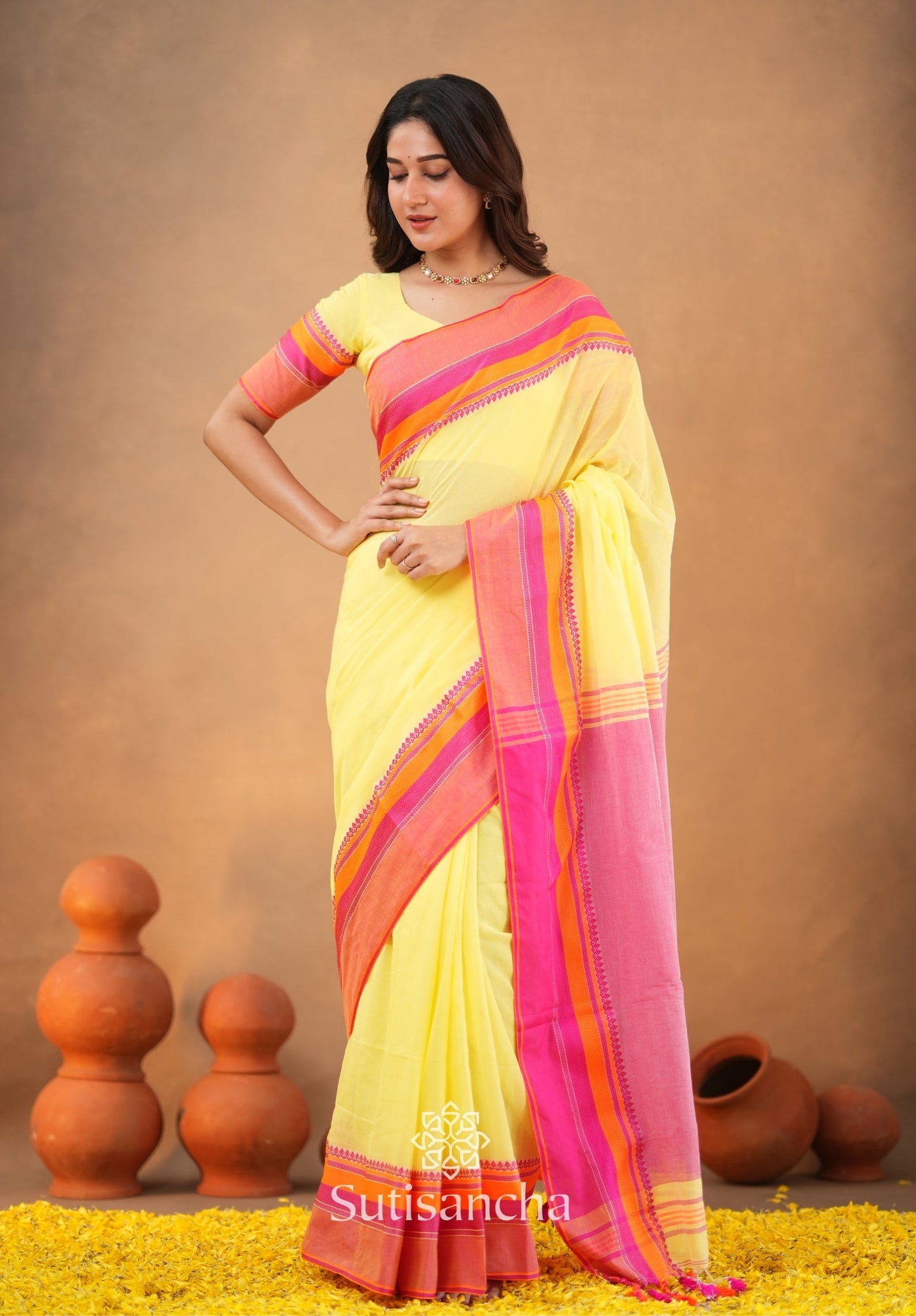 Dhiyona SS Sutisancha Handwoven Bliss Bengal Cotton Saree