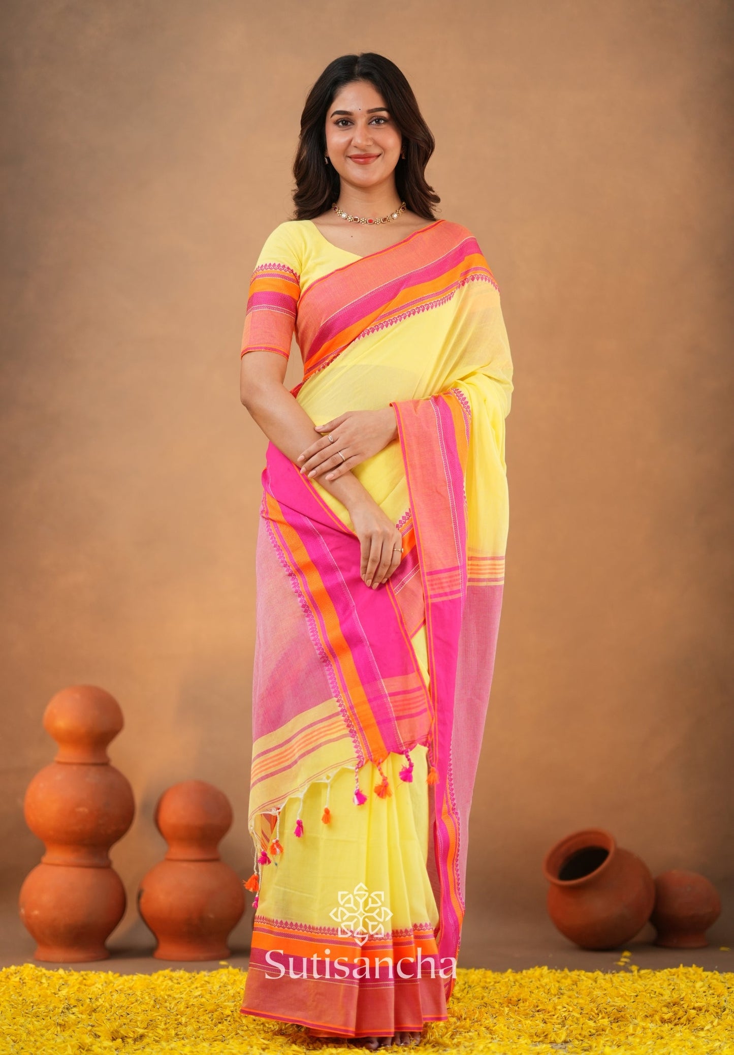 Dhiyona SS Sutisancha Handwoven Bliss Bengal Cotton Saree