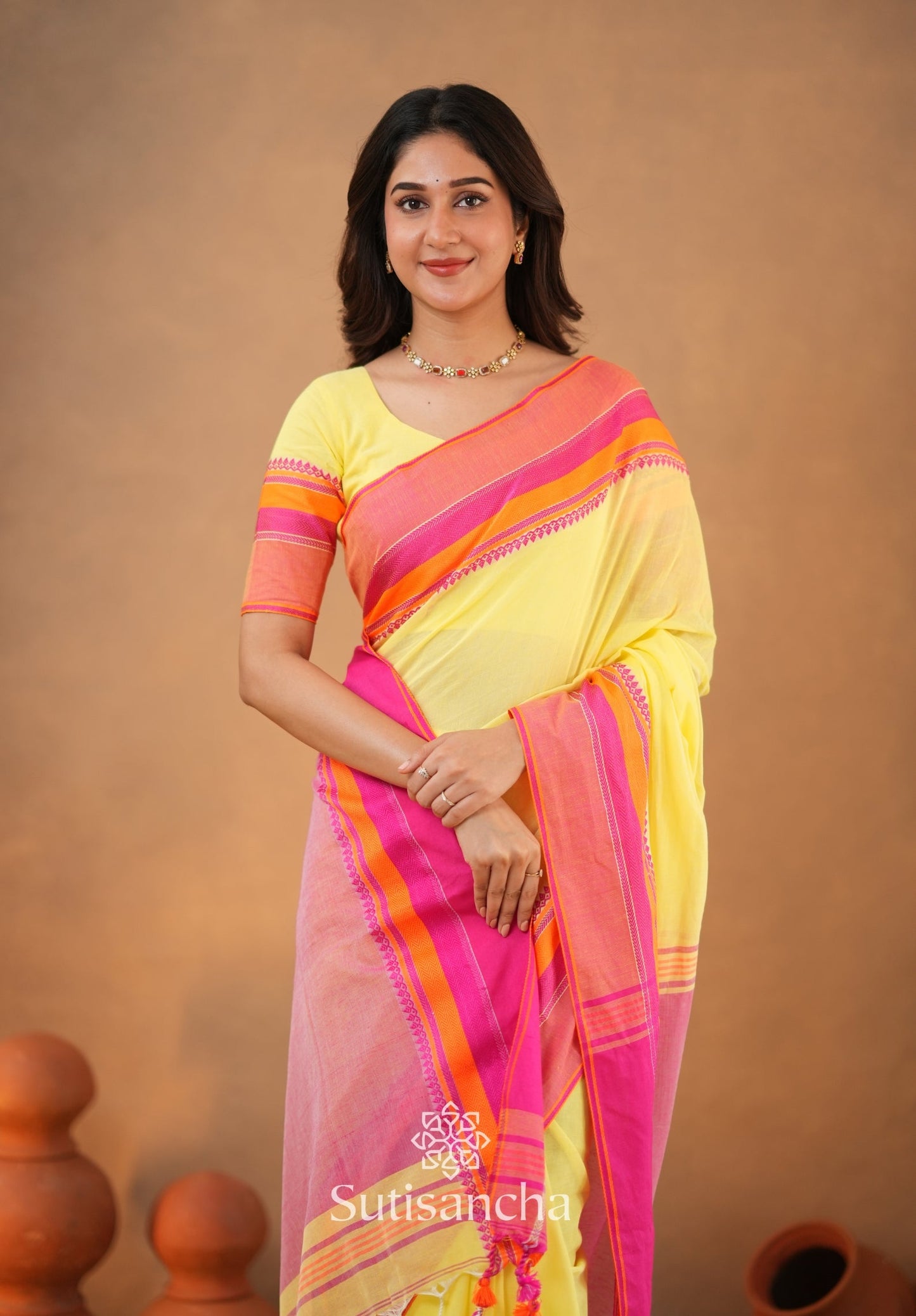Dhiyona SS Sutisancha Handwoven Bliss Bengal Cotton Saree