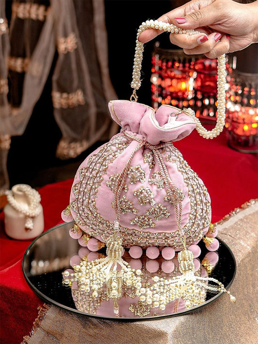 Dhiyona NR Embellished Potli Clutch