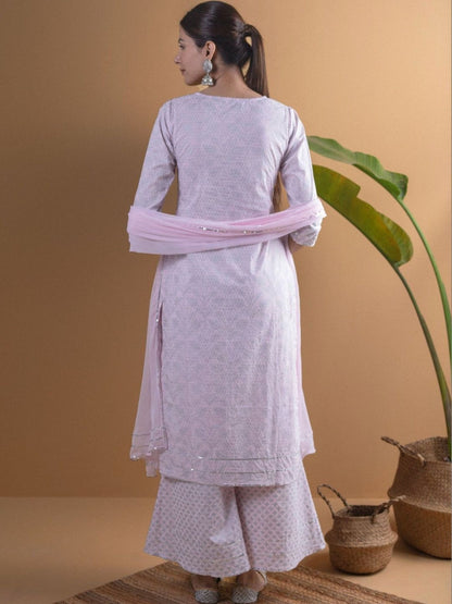 Women Ethnic Motifs Printed Regular Kurta with Palazzos & With Dupatta