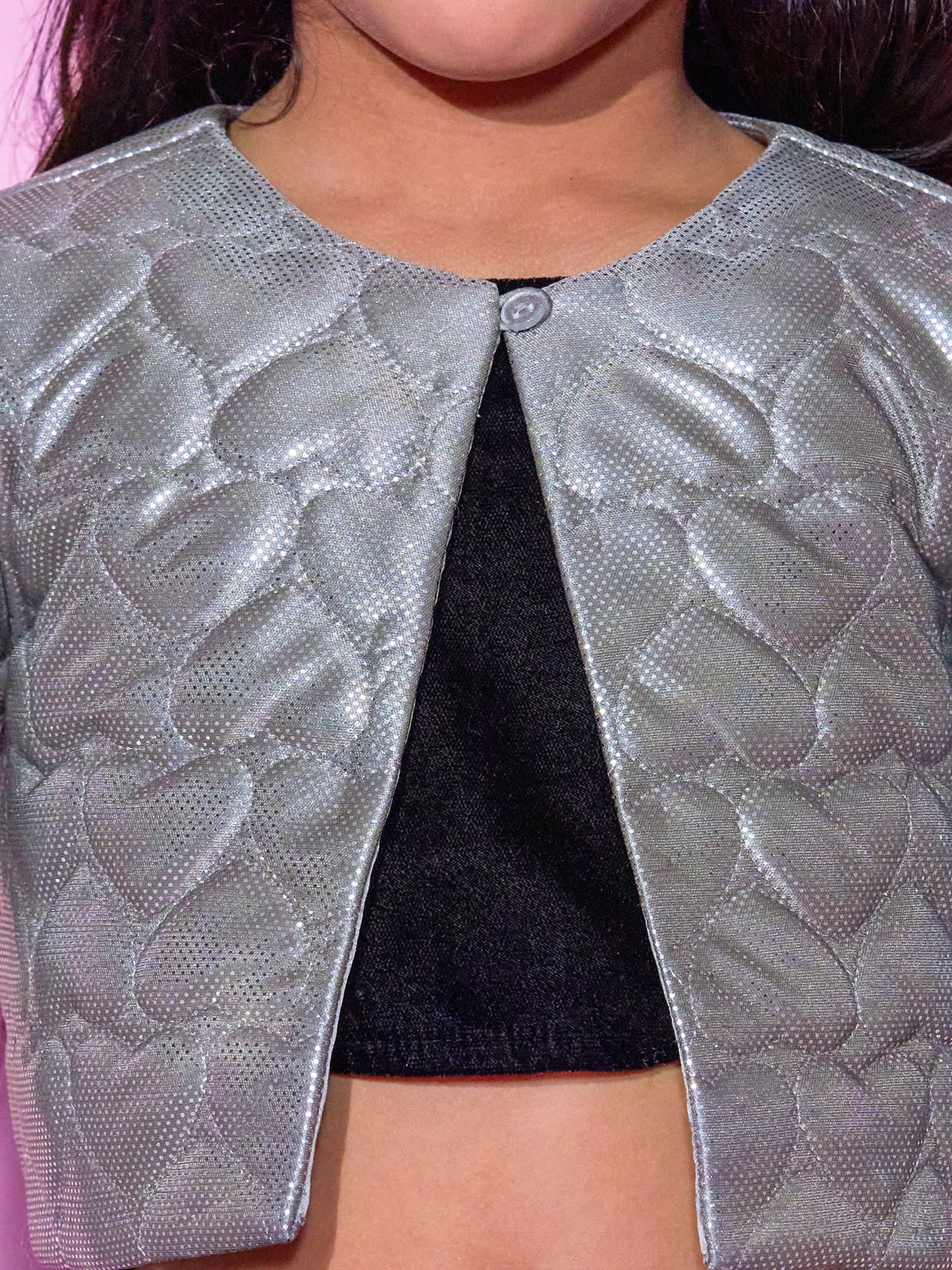 Girls Silver Shrug and Skirt with Bustier Barbie Girls Co-ordinate set