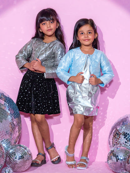 Girls Silver Shrug and Skirt with Bustier Barbie Girls Co-ordinate set