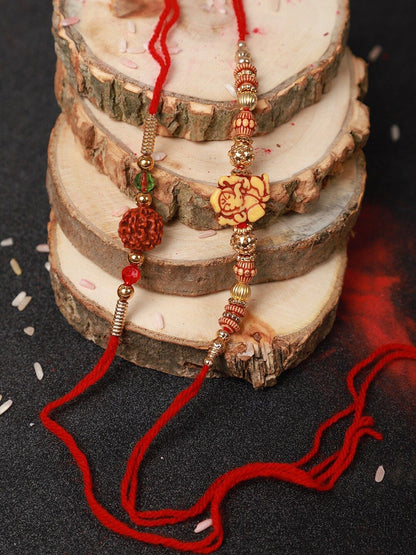 Dhiyona Set Of 2 Beaded Rakhi