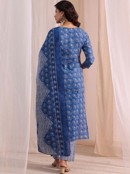 Women Ethnic Motifs Printed Regular Kurta with Trousers & With Dupatta