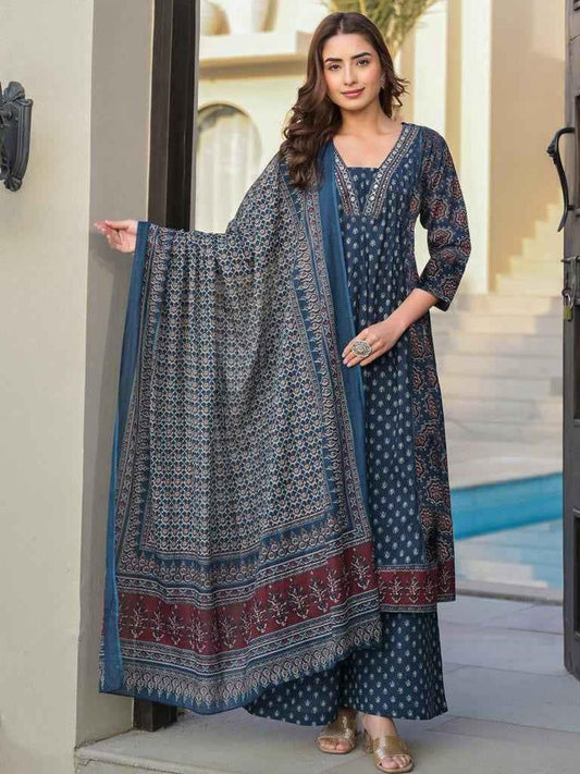 Dhiyona KL Women Blue Kurta Sets