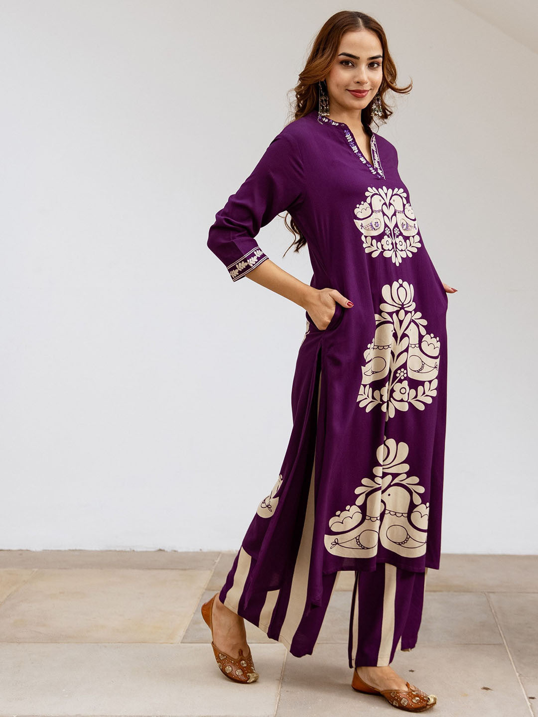 Printed Straight Kurta & Palazzo