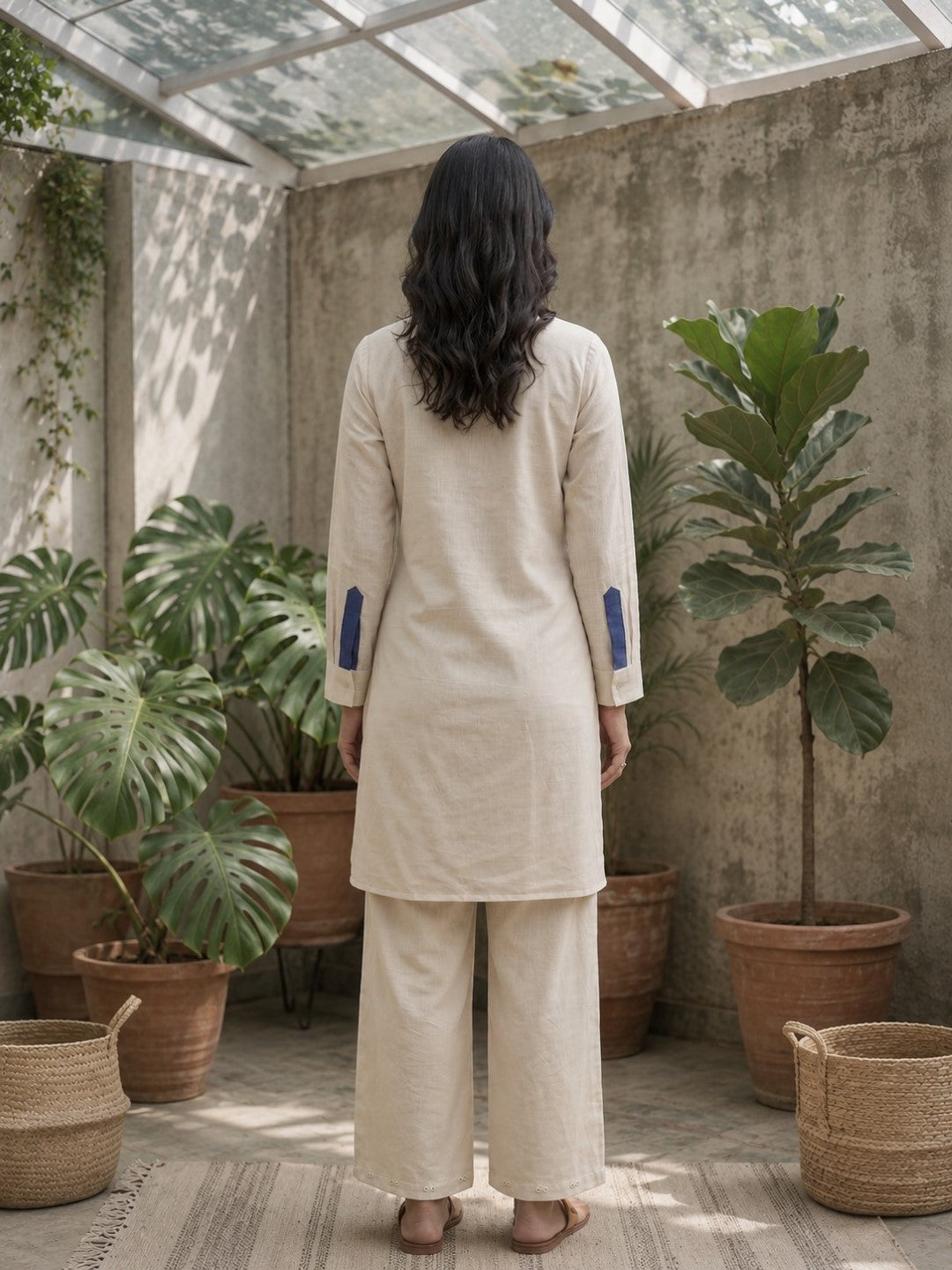 Marda Indi Embroidery Cotton Co-Ord Set