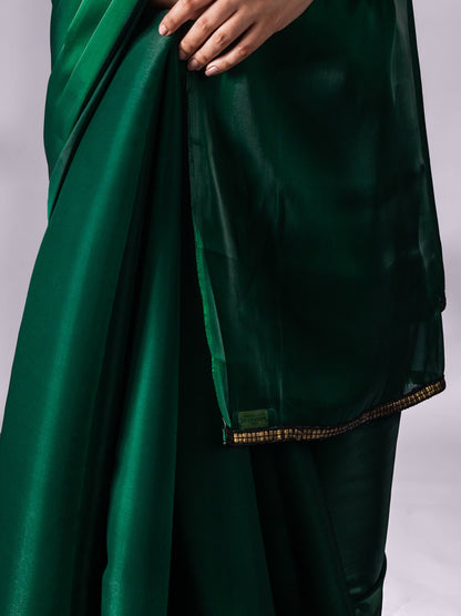 Dhiyona ST Metallic Emerald Green Saree