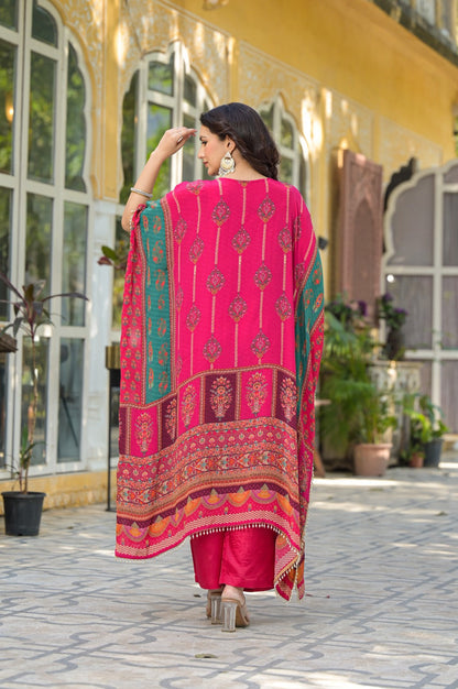 Mehna Rose Full Heavy Work Kaftan Pant Set