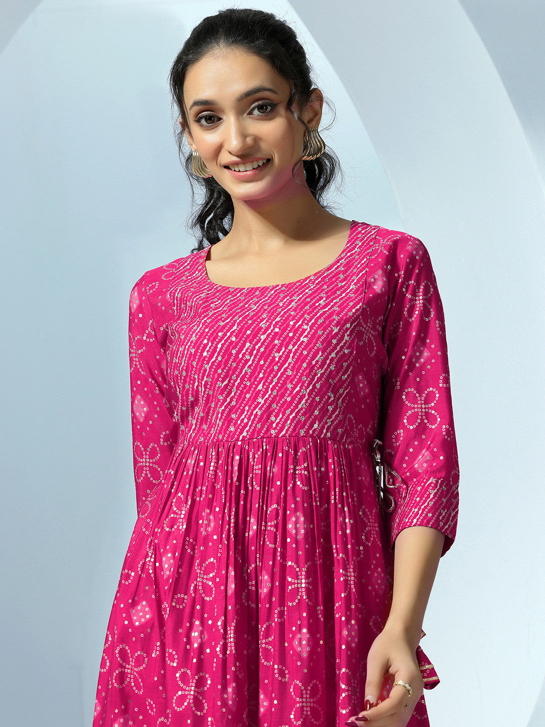 Women Ethnic Motifs Printed Empire Kurta with Trousers & With Dupatta