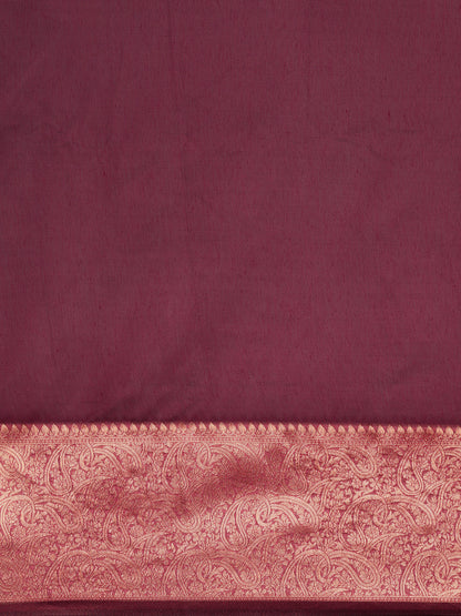 Dhiyona GR Women's Monalisa Plum Wine Silk Blend Saree