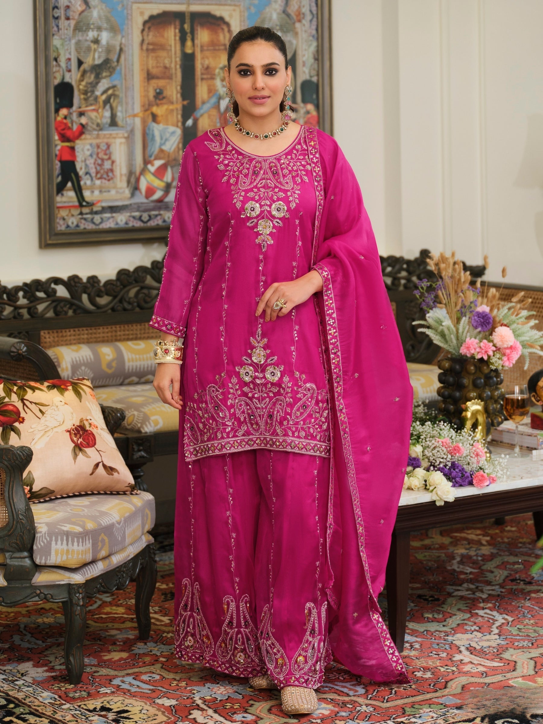 Morvee Rose Full Work Suit Set