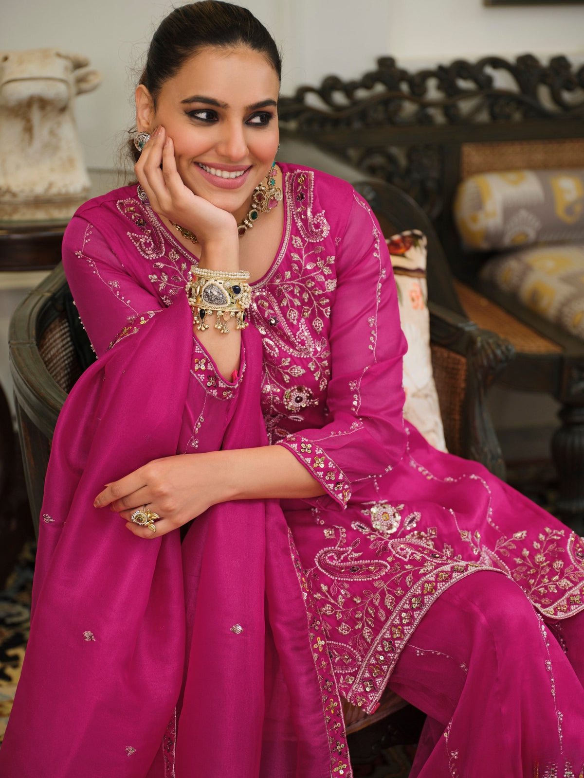 Morvee Rose Full Work Suit Set