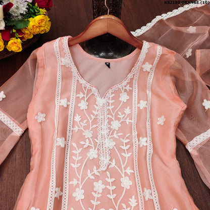 Dhiyona KL Women Floral Embroidered Regular Kurta with Palazzos & With Dupatta