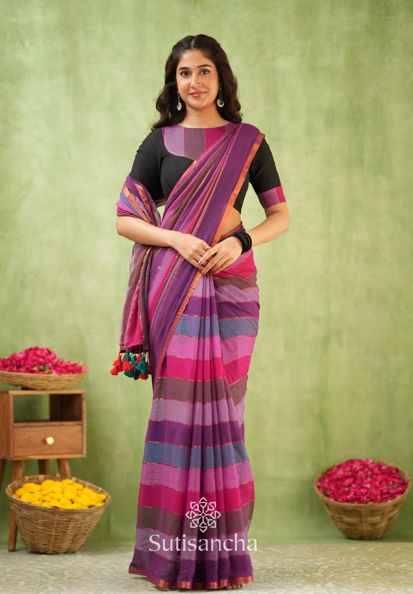Dhiyona SS Threads of Joy – Multicolor Mul Cotton Magic