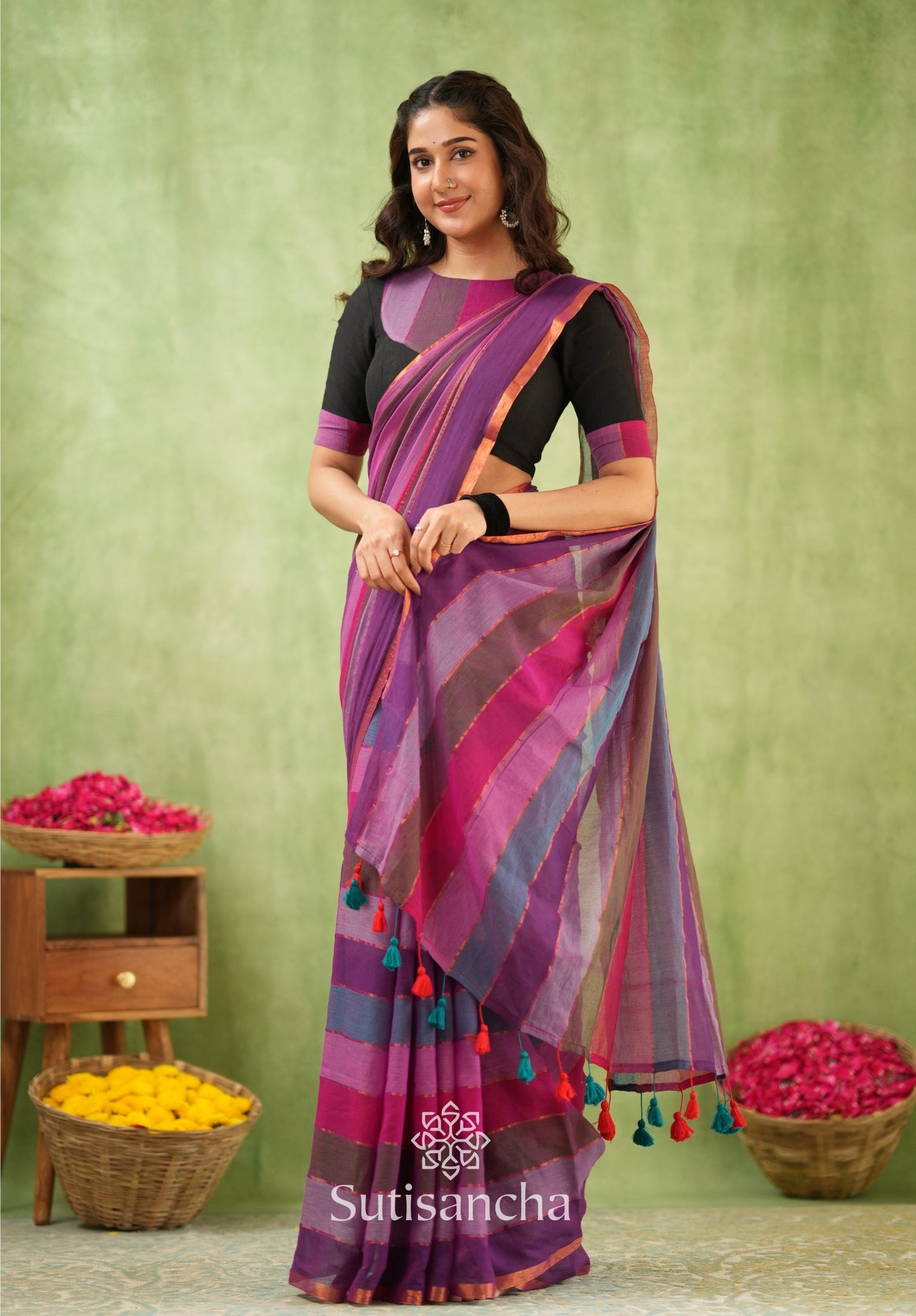 Dhiyona SS Threads of Joy – Multicolor Mul Cotton Magic