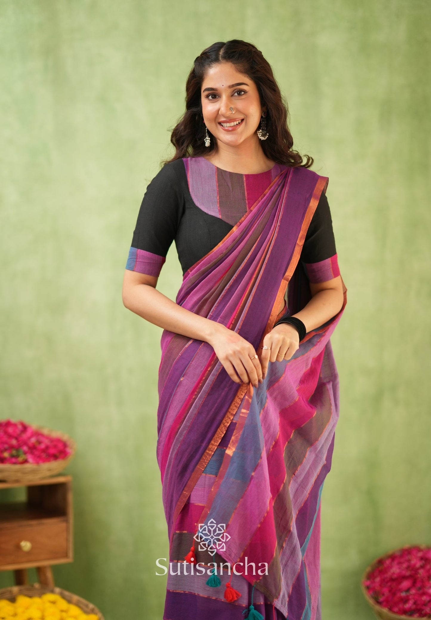 Dhiyona SS Threads of Joy – Multicolor Mul Cotton Magic